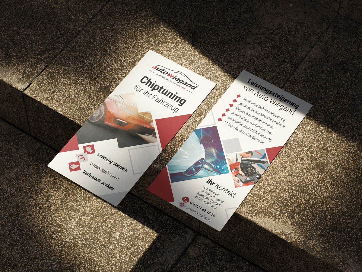Flyer-Design für Auto Wiegand – Chiptuning