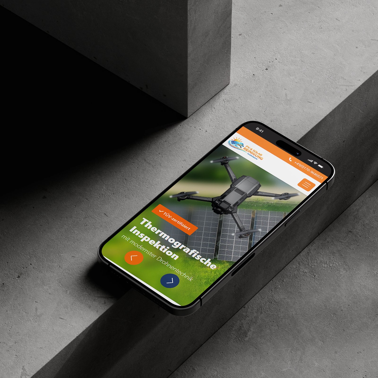 Website für PV- & Solarreinigung Thüringen