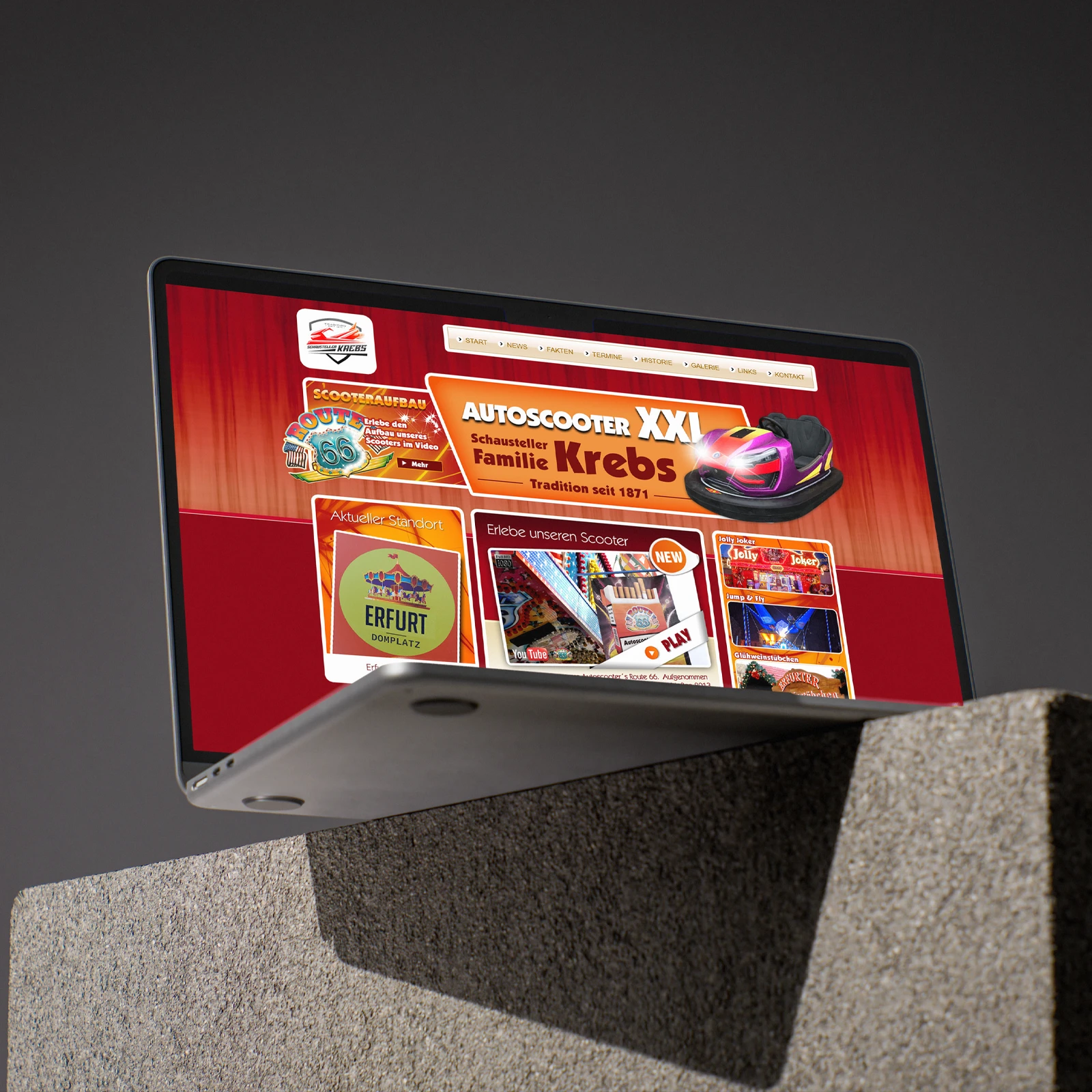 Website für Schausteller Krebs